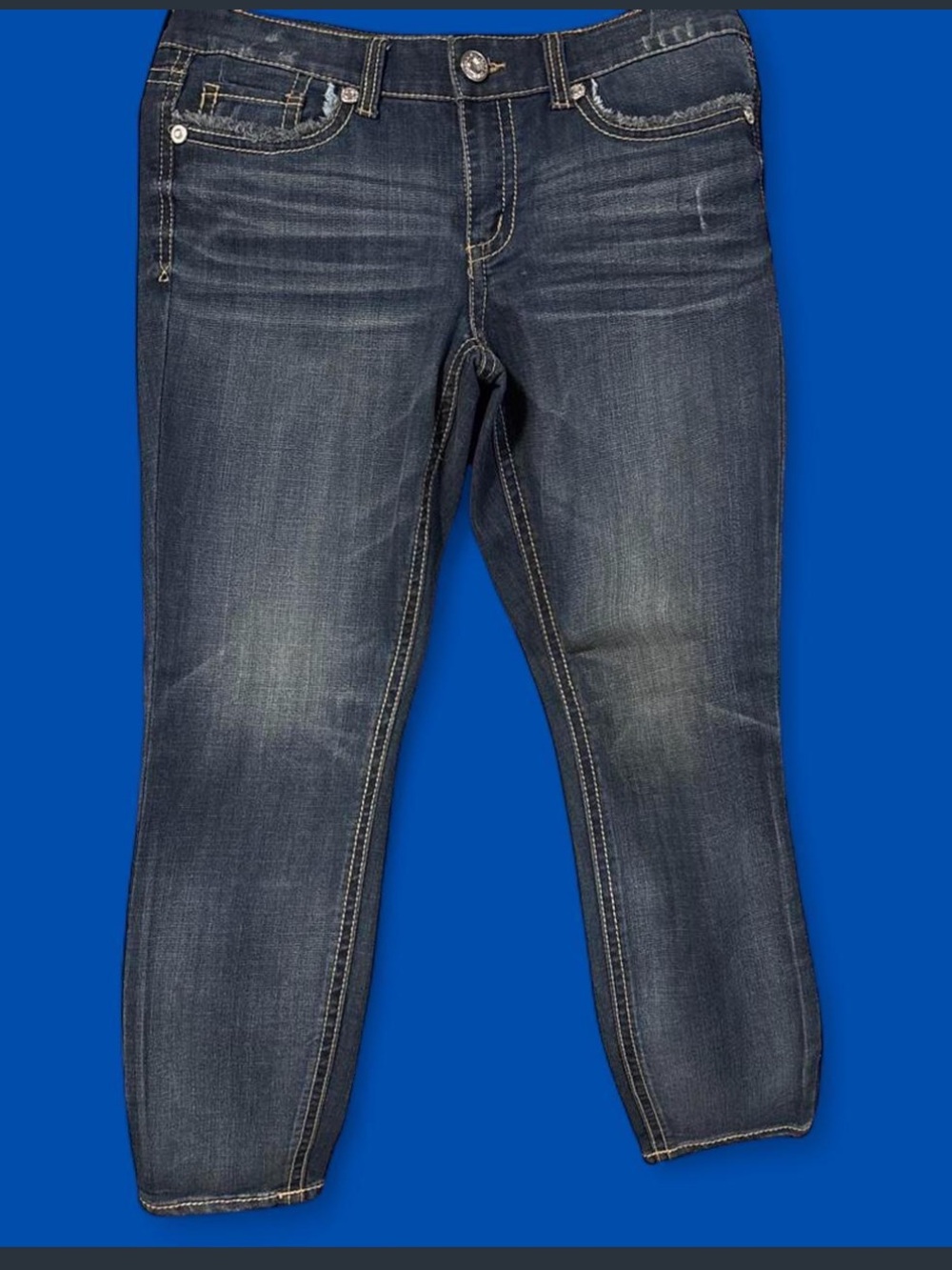 BLING Women’s Size 12 Seven 7 Dark Blue Legging Jeans